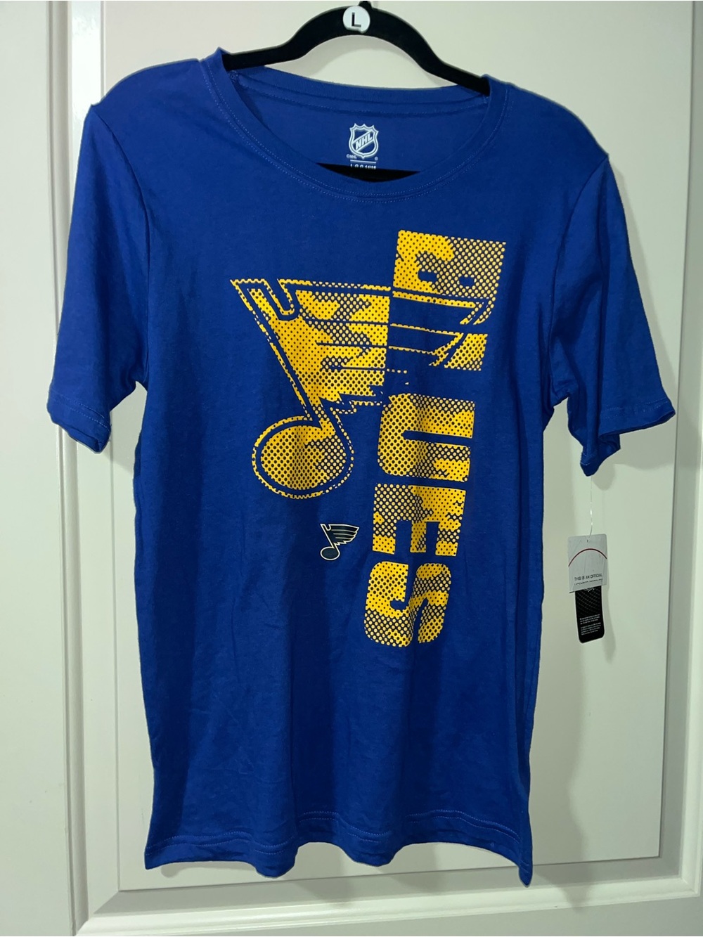 Boys NHL St. Louis Blues Royal Blue & Yellow Logo Tee